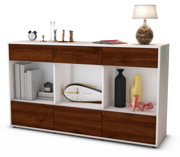 Sideboard Efisia, Walnuss (136x79x35cm)