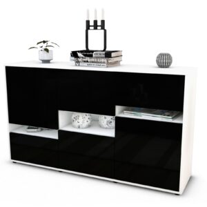 Sideboard Egizia, Schwarz (136x79x35cm)