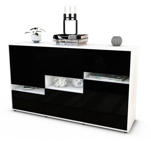 Sideboard Egizia, Schwarz (136x79x35cm)
