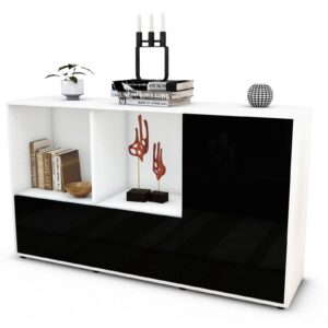 Sideboard Ela, Schwarz (136x79x35cm)