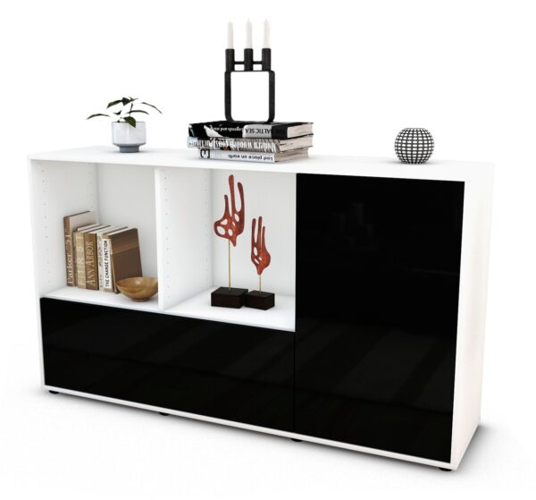 Sideboard Ela, Schwarz (136x79x35cm)