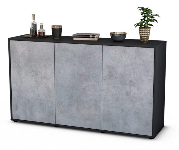 Sideboard Delia, Beton (136x79x35cm)