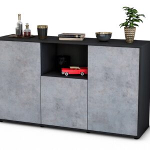 Sideboard Demetria, Beton (136x79x35cm)
