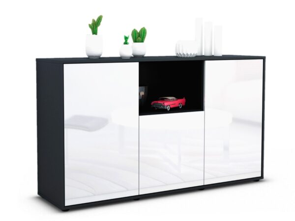 Sideboard Demetria, Weiß (136x79x35cm)