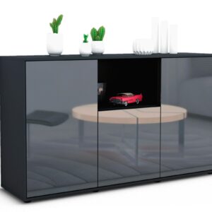 Sideboard Demetria, Grau (136x79x35cm)