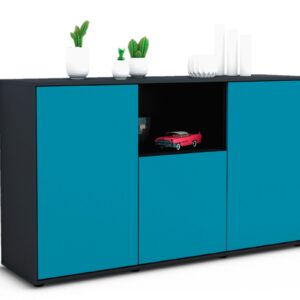 Sideboard Demetria, Türkis (136x79x35cm)