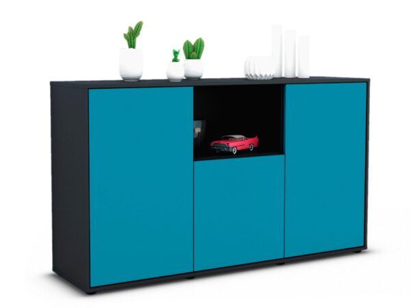 Sideboard Demetria, Türkis (136x79x35cm)