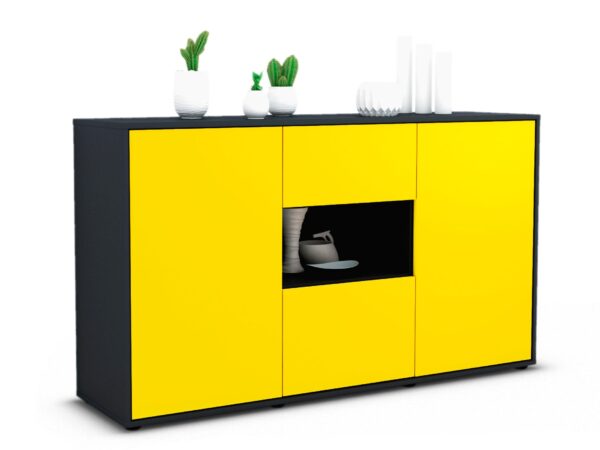 Sideboard Denise, Gelb (136x79x35cm)