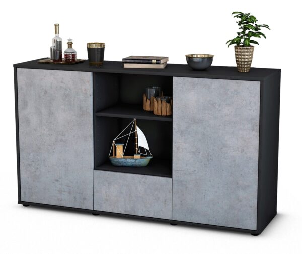 Sideboard Desideria, Beton (136x79x35cm)