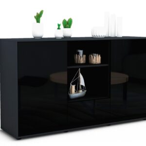 Sideboard Desideria, Schwarz (136x79x35cm)