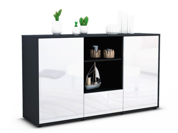 Sideboard Desideria, Weiß (136x79x35cm)