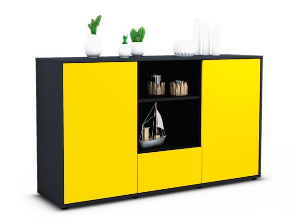Sideboard Desideria, Gelb (136x79x35cm)