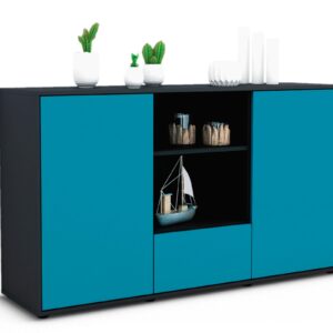 Sideboard Desideria, Türkis (136x79x35cm)