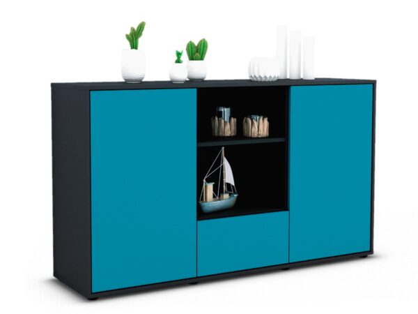 Sideboard Desideria, Türkis (136x79x35cm)