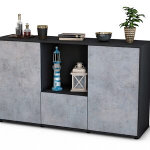 Sideboard Dhonna, Beton (136x79x35cm)