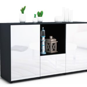 Sideboard Dhonna, Weiß (136x79x35cm)