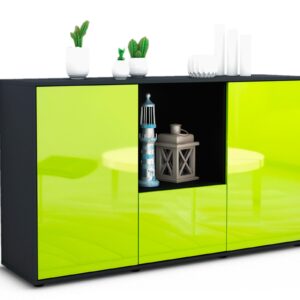 Sideboard Dhonna, Grün (136x79x35cm)