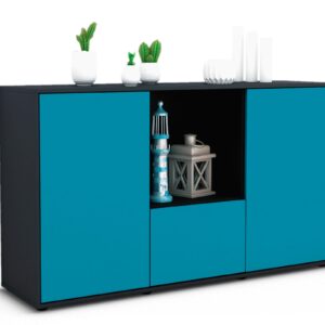 Sideboard Dhonna, Türkis (136x79x35cm)