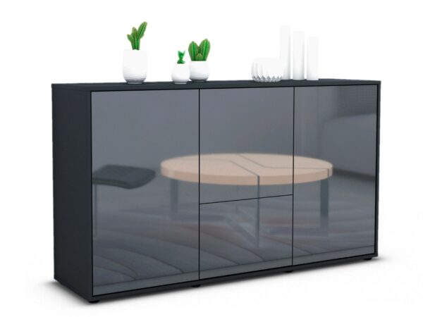 Sideboard Diana, Grau (136x79x35cm)