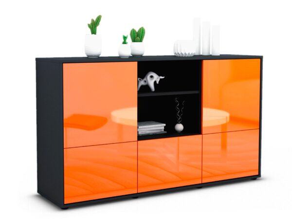 Sideboard Diellza, Orange (136x79x35cm)