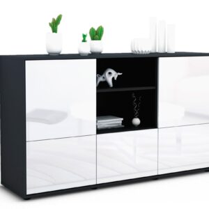 Sideboard Diellza, Weiß (136x79x35cm)