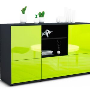 Sideboard Diellza, Grün (136x79x35cm)