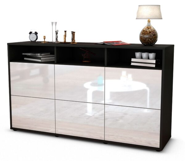 Sideboard Dilara, Weiß (136x79x35cm)
