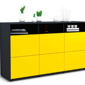 Sideboard Dilara, Gelb (136x79x35cm)
