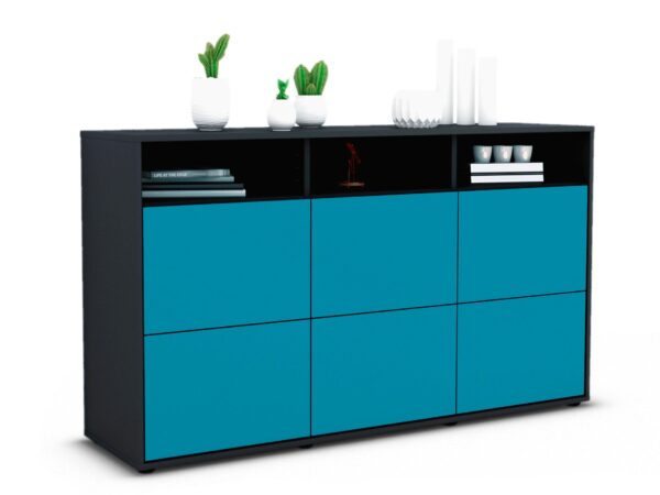 Sideboard Dilara, Türkis (136x79x35cm)