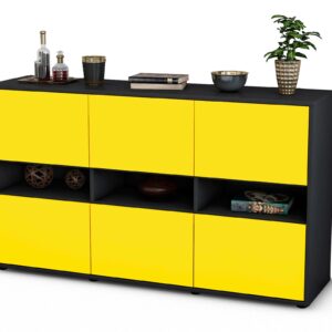 Sideboard Diletta, Gelb (136x79x35cm)
