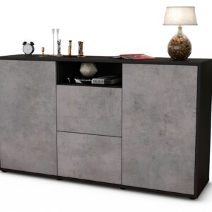 Sideboard Dimphi, Beton (136x79x35cm)
