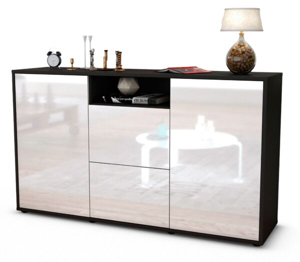 Sideboard Dimphi, Weiß (136x79x35cm)
