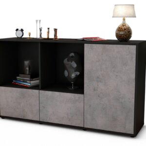 Sideboard Dolcia, Beton (136x79x35cm)