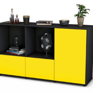 Sideboard Dolcia, Gelb (136x79x35cm)