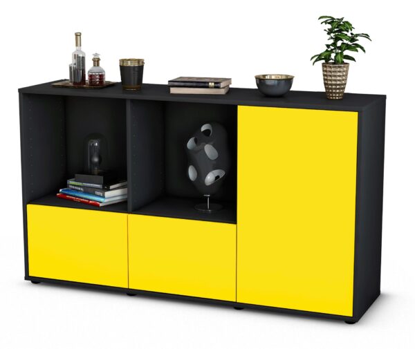 Sideboard Dolcia, Gelb (136x79x35cm)