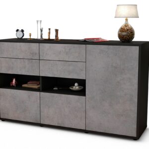 Sideboard Domi, Beton (136x79x35cm)