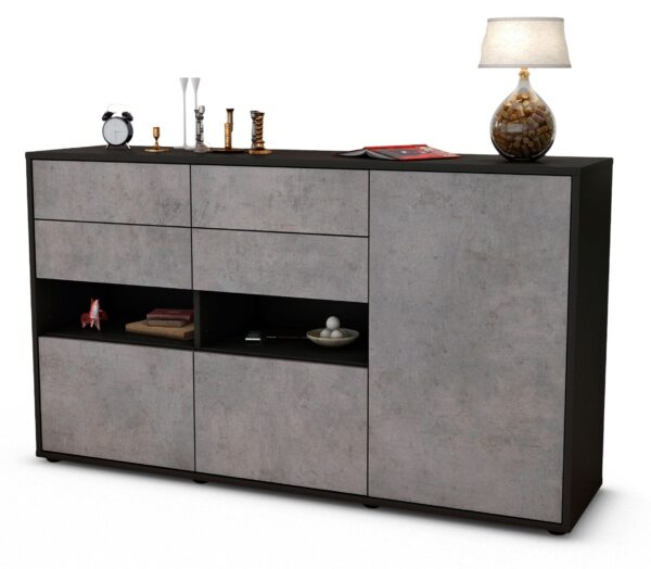 Sideboard Domi, Beton (136x79x35cm)