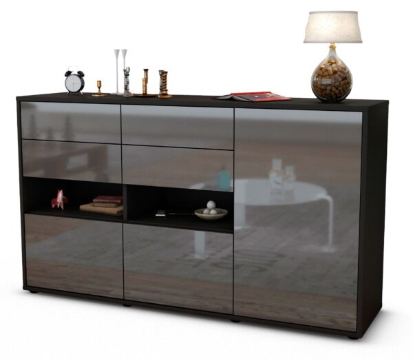 Sideboard Domi, Grau (136x79x35cm)