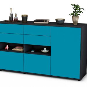 Sideboard Domi, Türkis (136x79x35cm)
