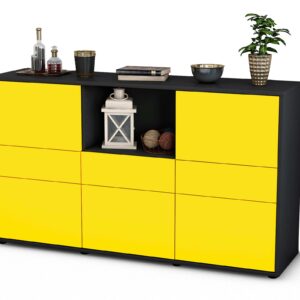 Sideboard Dominika, Gelb (136x79x35cm)