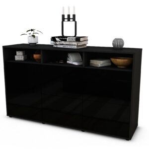 Sideboard Donabella, Schwarz (136x79x35cm)