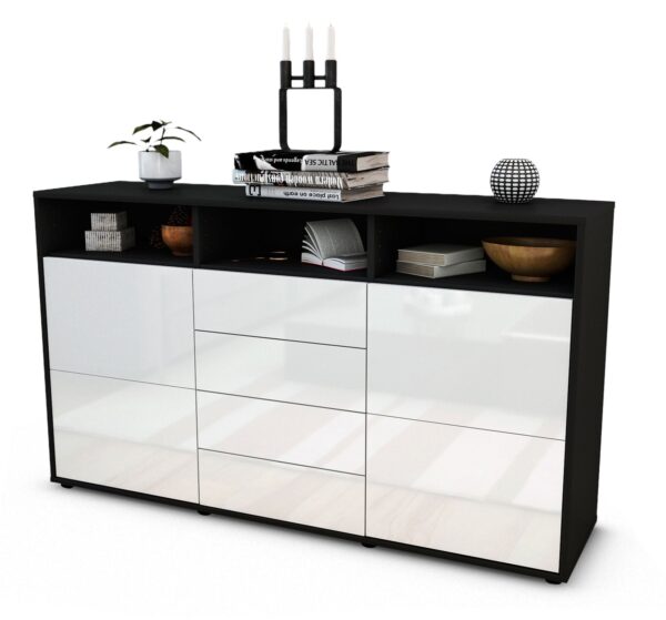 Sideboard Donabella, Weiß (136x79x35cm)