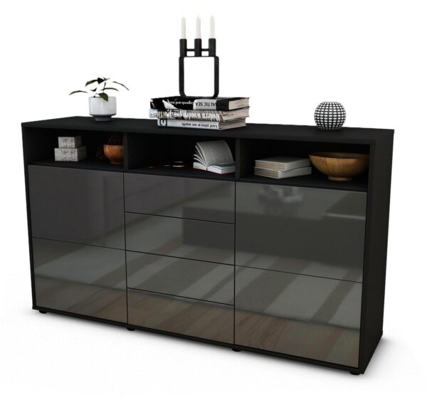 Sideboard Donabella, Grau (136x79x35cm)