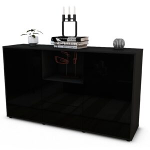 Sideboard Donika, Schwarz (136x79x35cm)