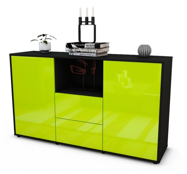 Sideboard Donika, Grün (136x79x35cm)