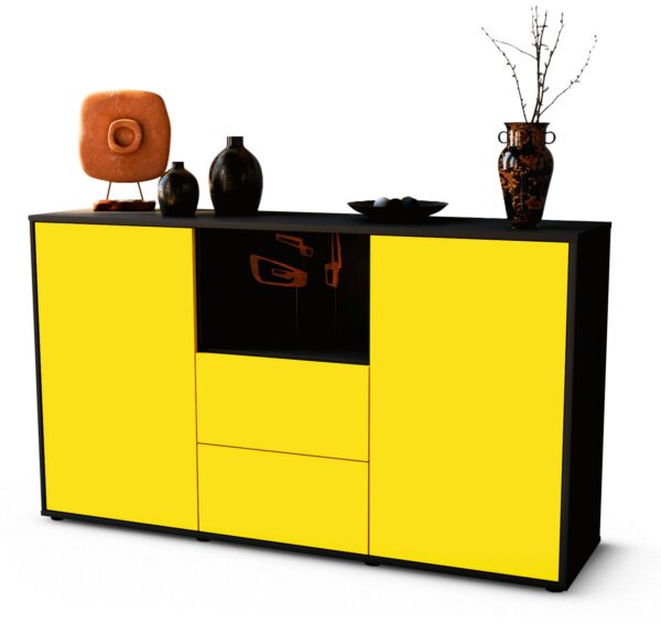Sideboard Donika, Gelb (136x79x35cm)