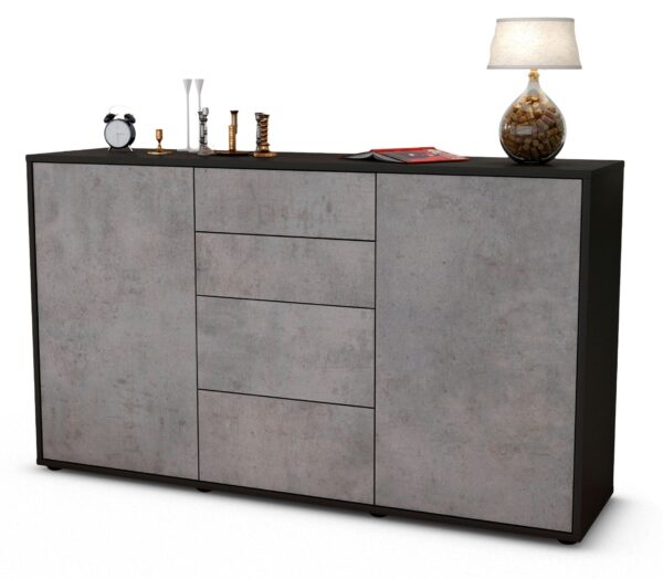 Sideboard Donna, Beton (136x79x35cm)