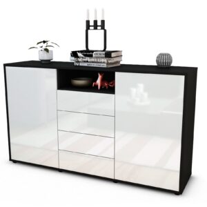 Sideboard Donnice, Weiß (136x79x35cm)