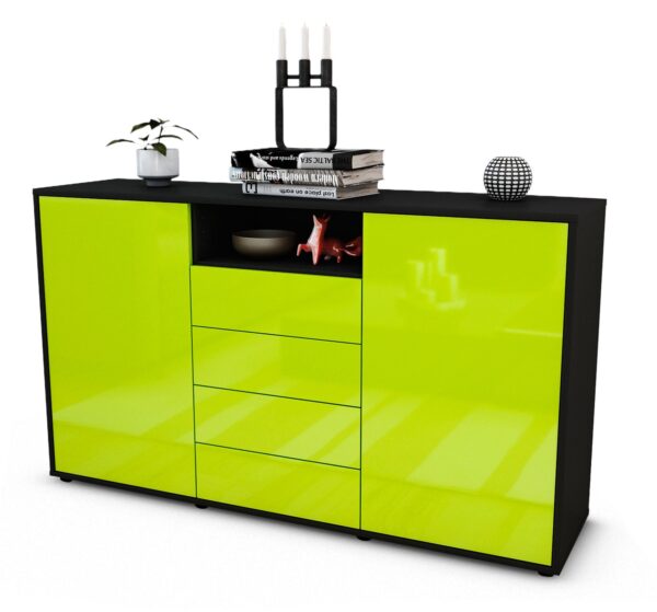Sideboard Donnice, Grün (136x79x35cm)