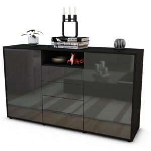 Sideboard Donnice, Grau (136x79x35cm)